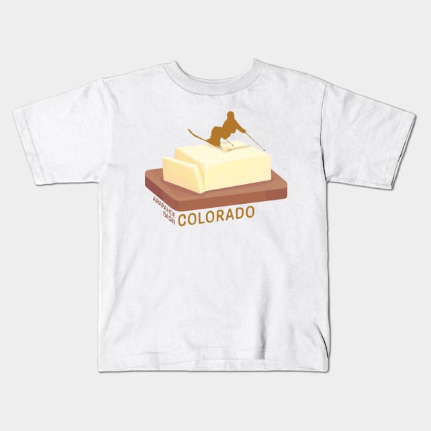 Ski Butter Carving | Arapahoe Basin Colorado Kids T-Shirt by KlehmInTime